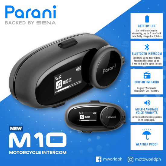 M10 best sale motorcycle intercom